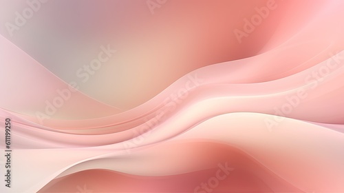 1192. Soft Pink and Pearl Digital Wave Background. Generative AI