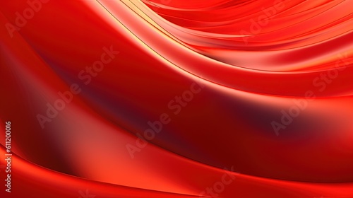 1226. Vibrant Red Digital Wave Background. Generative AI