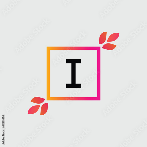 I logo Colorful Vector Design. Icon Concept. Abstract modern