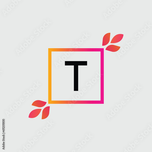 T logo Colorful Vector Design. Icon Concept. Abstract modern