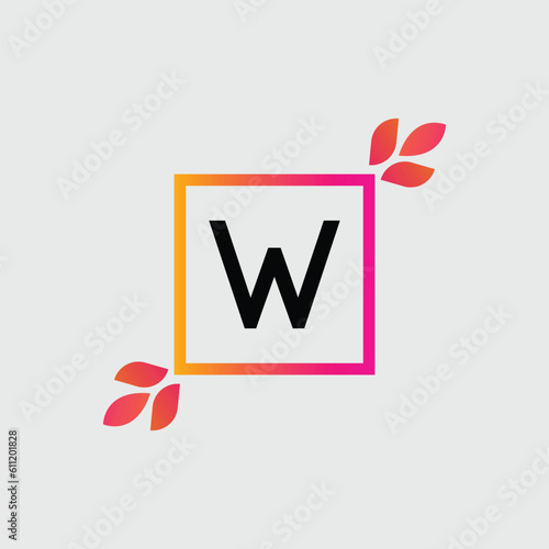 W logo Colorful Vector Design. Icon Concept. Abstract modern