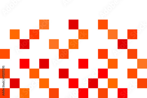 Orange Red Square Abstract Geometric Transparent Background Halloween Seamless Pattern Wallpaper Checkered Table Grid Chess Vector Illustration Game Party Celebration Design Modern Tile Textile Summer