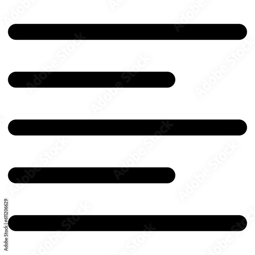 Left align paragraph icon for text editor