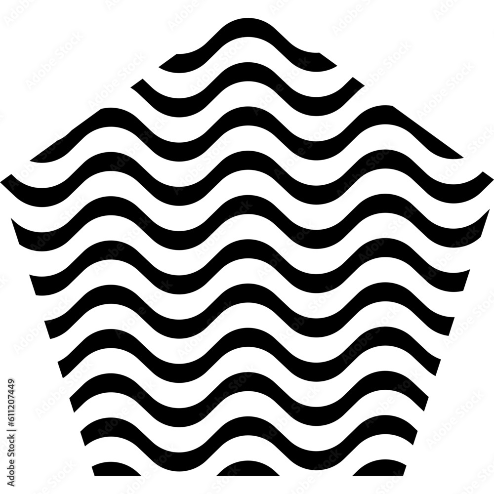 Geometric Memphis Line Wavy