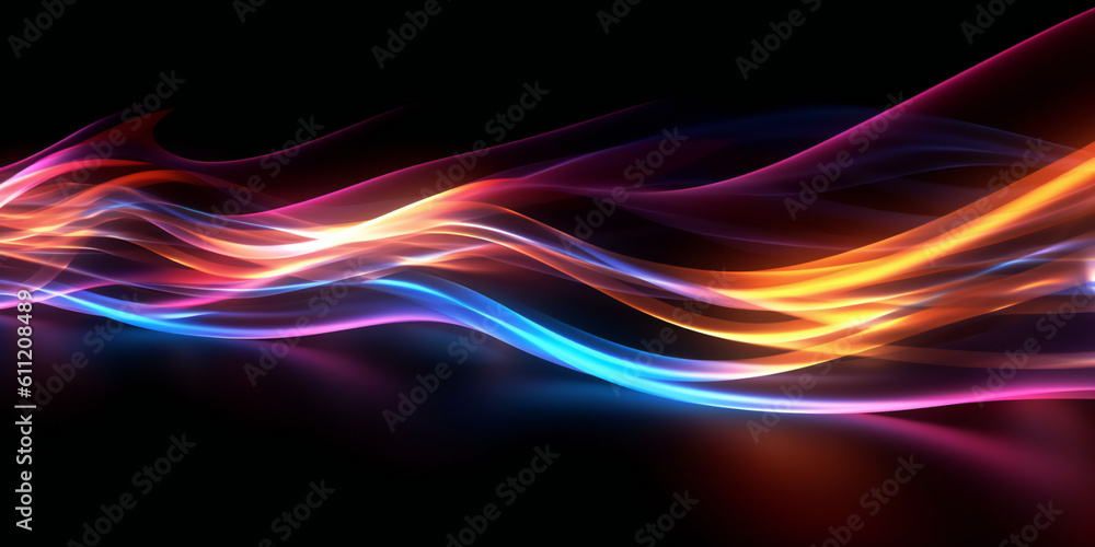 Abstract background with colorful lines, Generative AI Abstract background with colorful lines, Generative AI