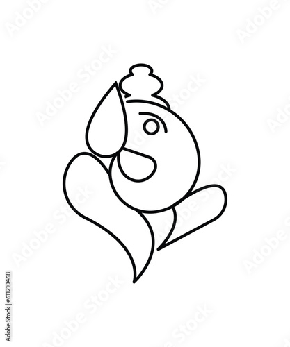 lord ganesha icon, vector best line icon.