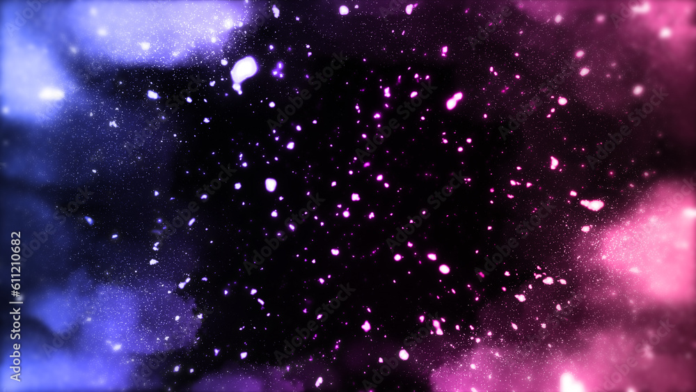 幻想的なパーティクル　光粒　キラキラ　宇宙　星屑