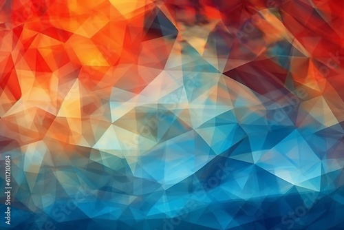 Triangular Illusions abstract background created with Generative AI technology.