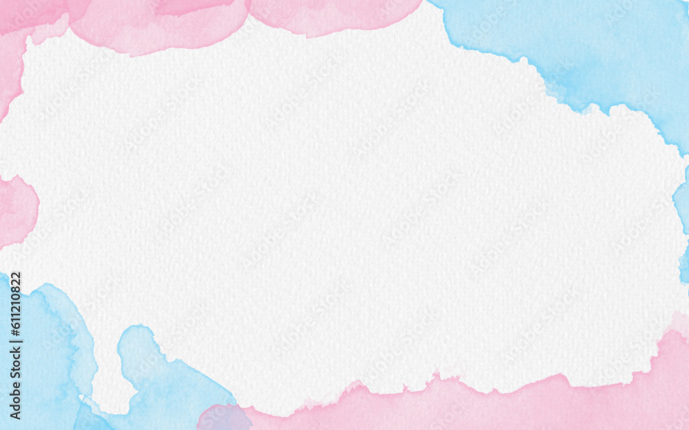 Abstract pink and blue watercolor on white background. gradient color Abstract pink and blue watercolor on white background. gradient color