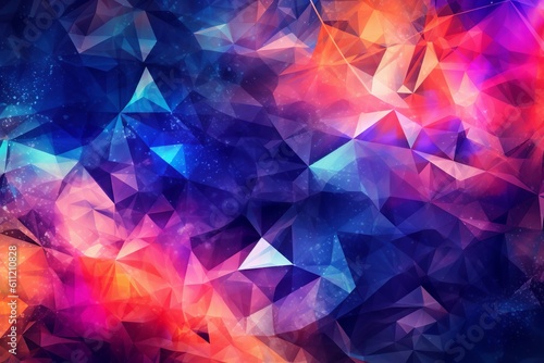 Triangular Illusions abstract background created with Generative AI technology.