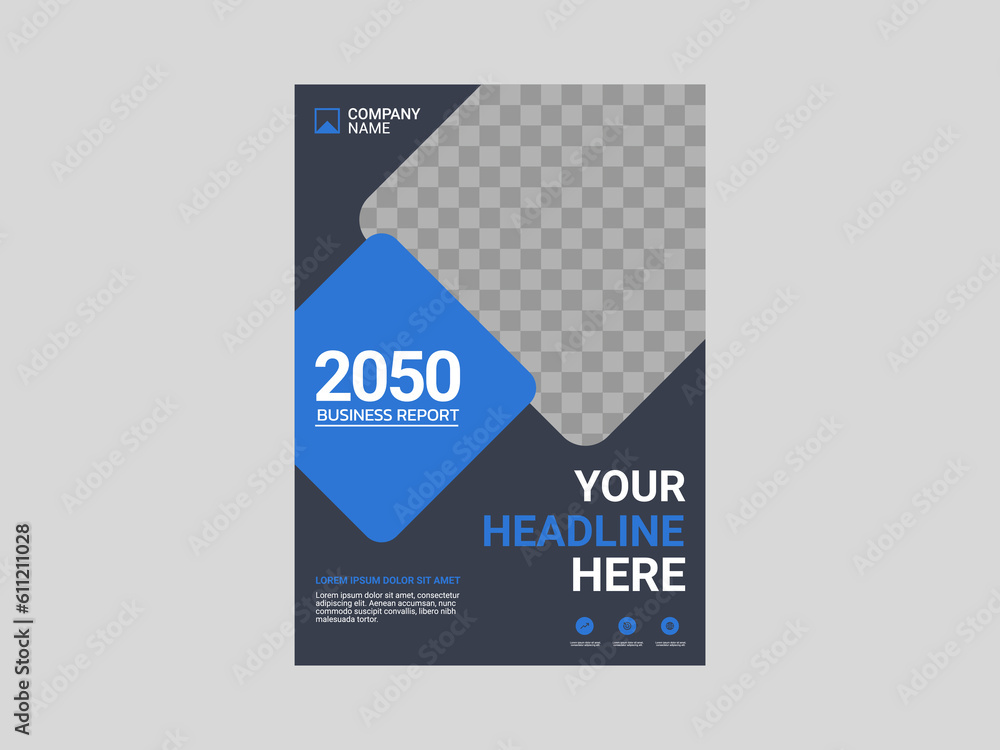 Obraz premium Professional corporate book cover template