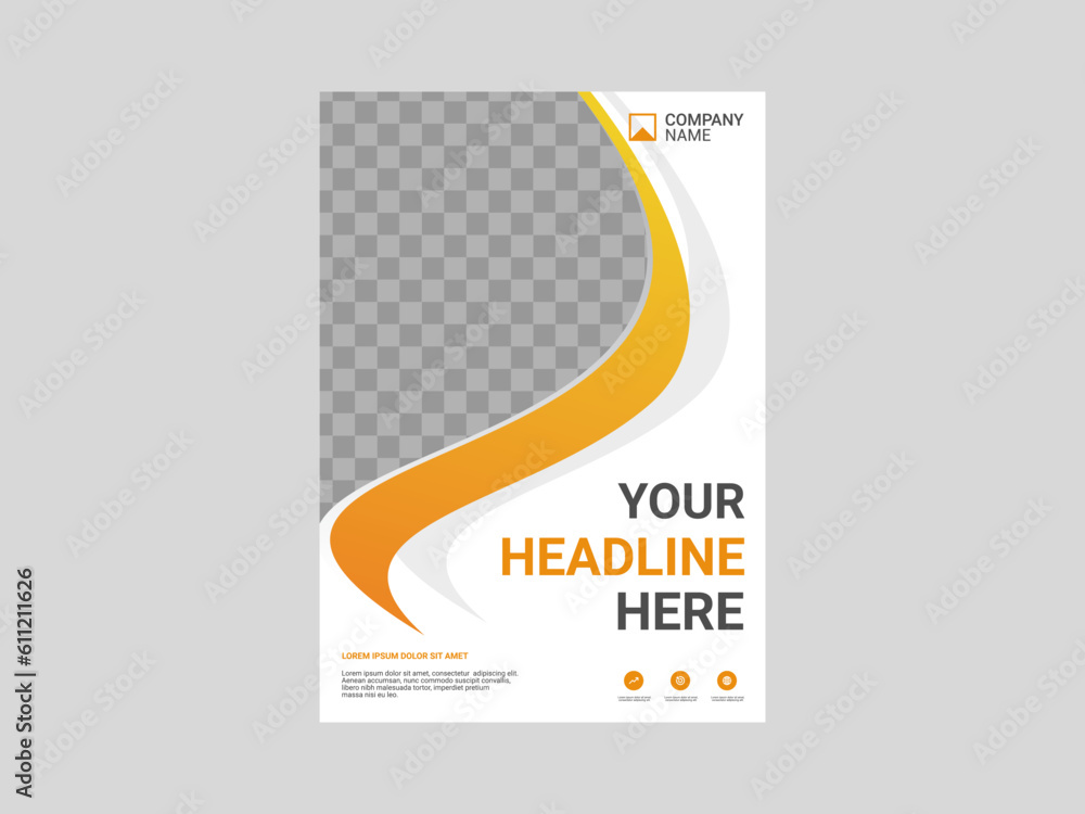 Obraz premium Professional corporate book cover template