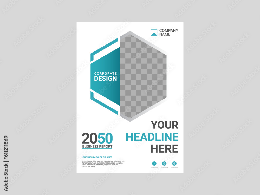 Obraz premium Professional corporate book cover template