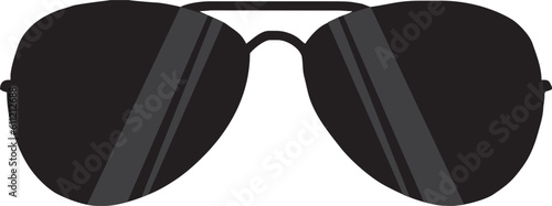 black sunglasses vector on white background