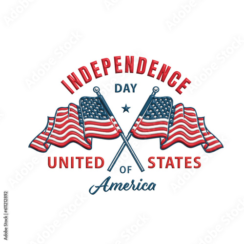 3D Elements for american 4th of july celebration