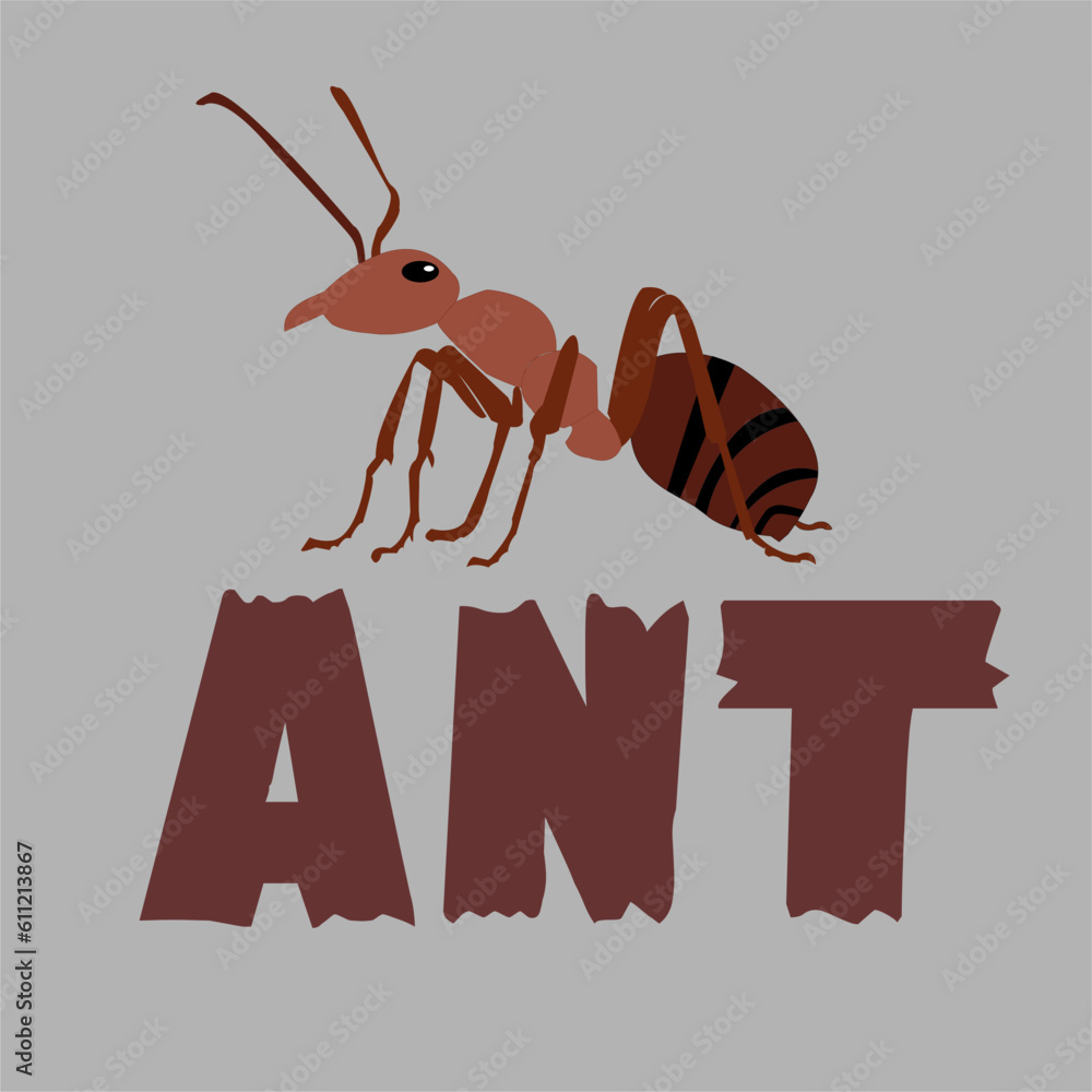 Animal alphabet letter A. English alphabet with cute animal concept ...