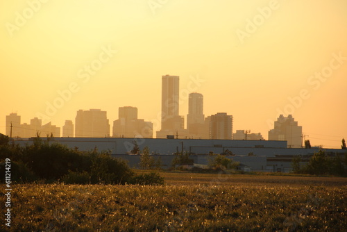 city skyline at sunset © Michael Mamoon
