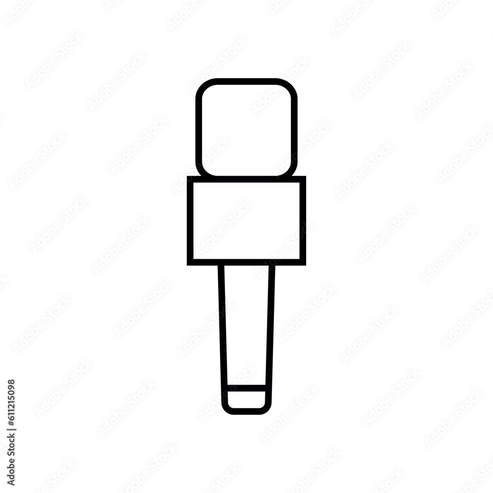Microphone line icon, logo vector Microphone line icon, logo vector