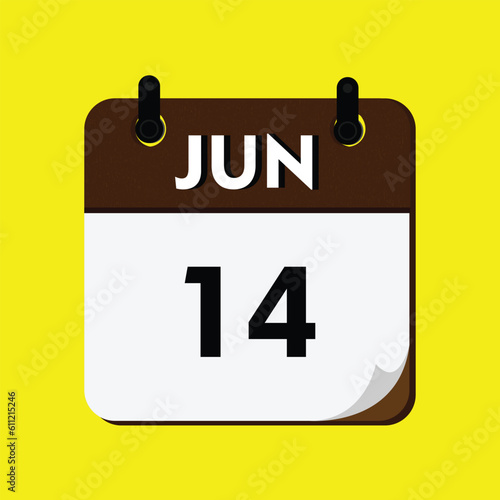 calendar with a date of the year, calendar with a date, 14 june icon, new calender, calender icon