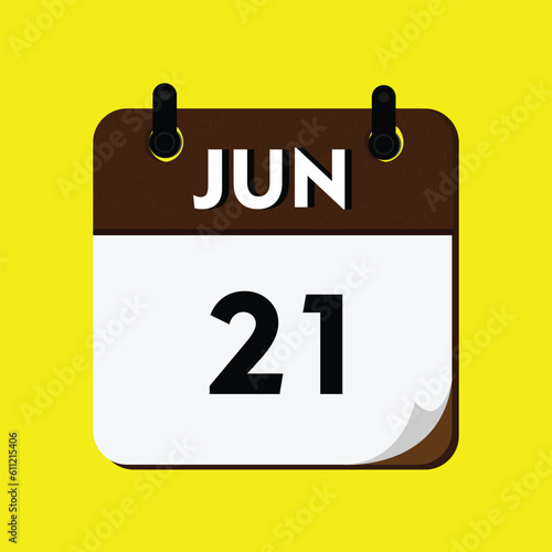 calendar with a date of the year, calendar with a date, 21 june icon, new calender, calender icon