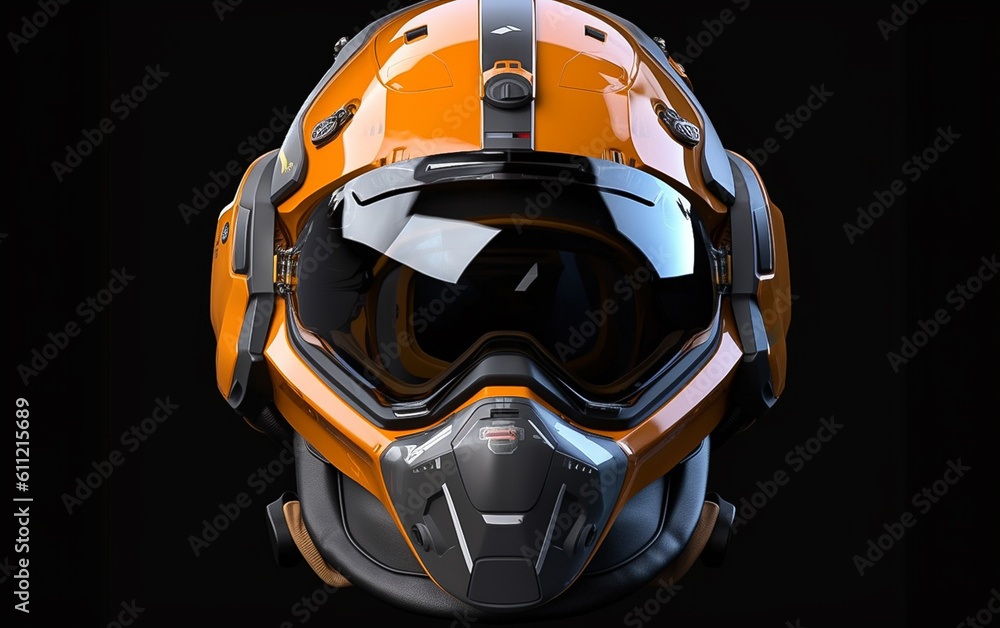Future helmet concept, created with Generative Ai technology
