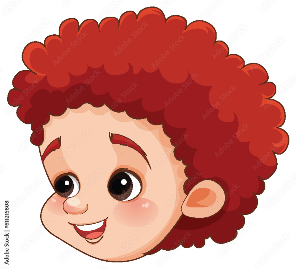 Red-Haired Cute Boy Face Vector Red-Haired Cute Boy Face Vector