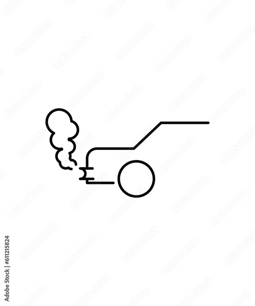 car pollution icon, vector best line icon. car pollution icon, vector best line icon.