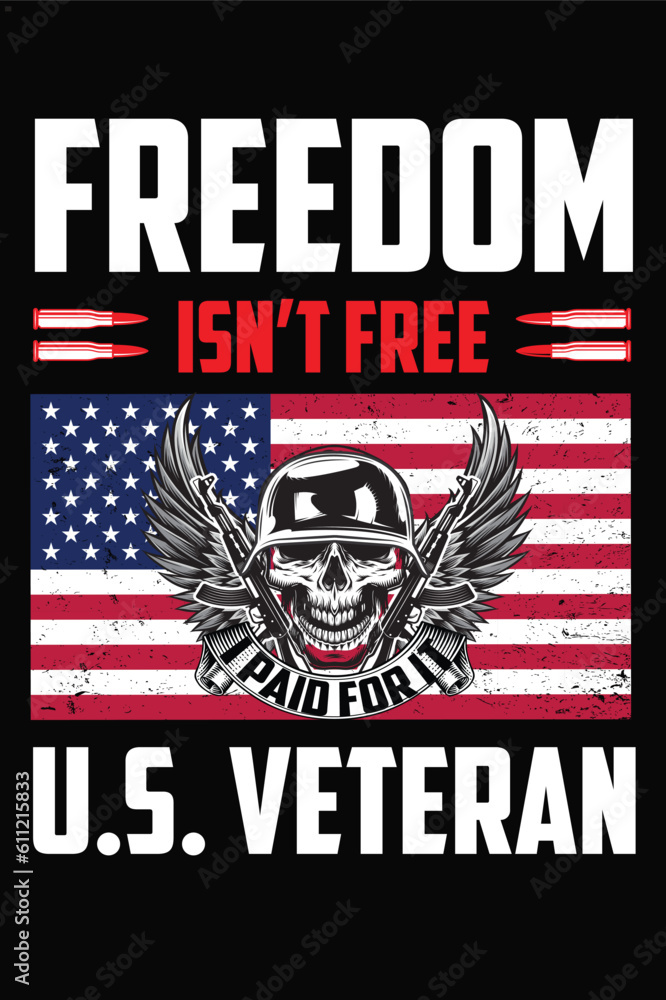 USA Veteran T shirt design. USA Veteran T shirt design.