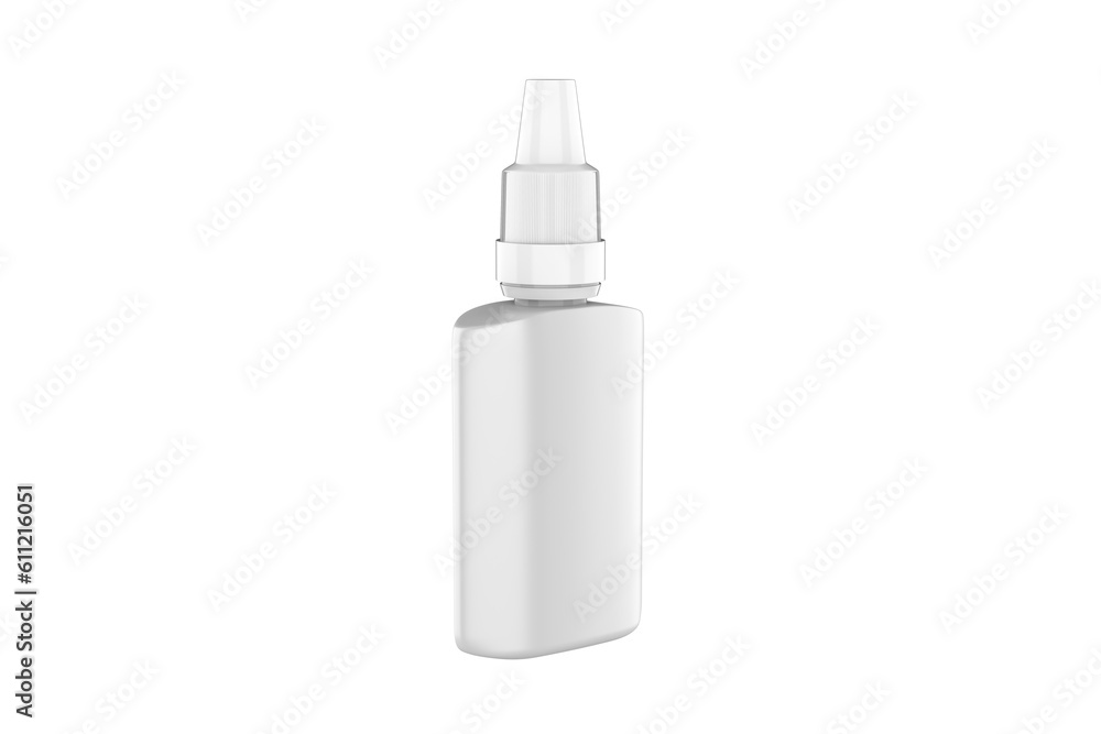 Matte Nasal Spray Bottle Mockup Isolated On White Background. 3d illustration Matte Nasal Spray Bottle Mockup Isolated On White Background. 3d illustration
