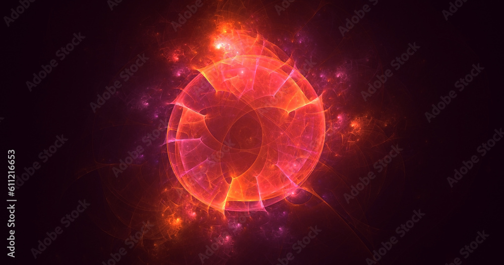 Obraz premium 3D rendering abstract circle light background