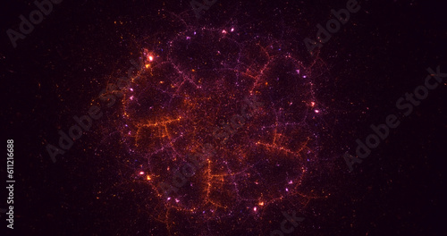 Wallpaper Mural 3D rendering abstract circle light background Torontodigital.ca