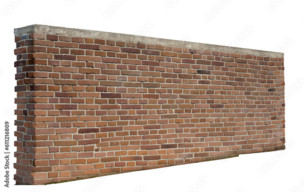 Red brick wall seamless, isolated on transparent background, png ...