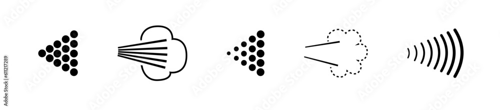 Spray icons set. Spray steam icons. cleanning deodorant sprayed line.Vector Spray icons set. Spray steam icons. cleanning deodorant sprayed line.Vector