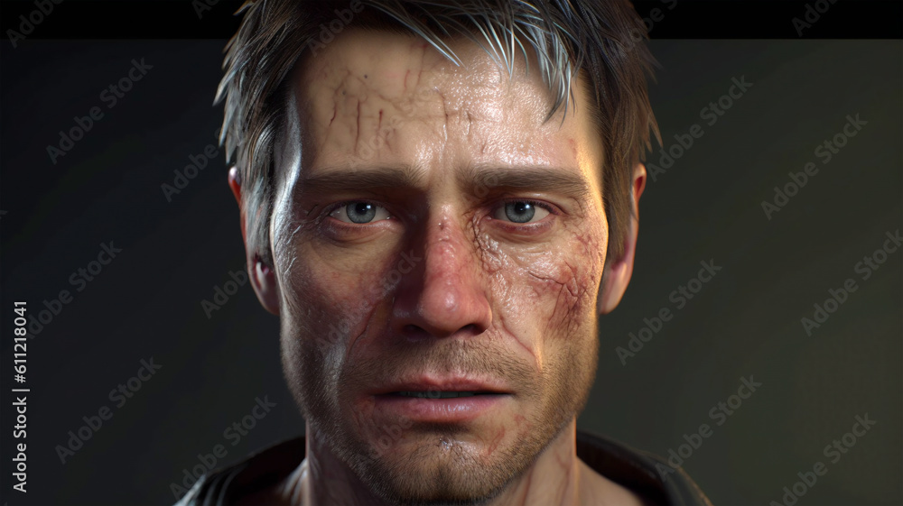 Depression and emotional burnout, a portrait of a person in emotional pain Depression and emotional burnout, a portrait of a person in emotional pain