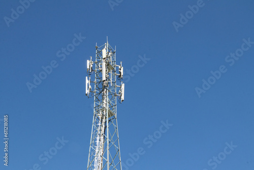 image of telecom tower with antennas