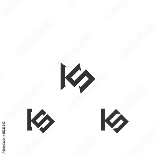 Alphabet Initials logo SK, KS, S and K