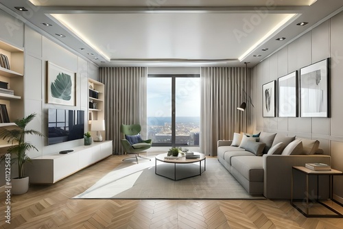 interior of a modern home with a sleek furniture design © Ghazanfar