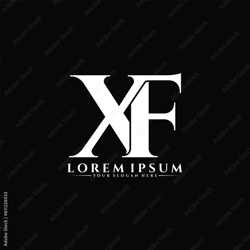 Letter XF luxury logo design vector Letter XF luxury logo design vector