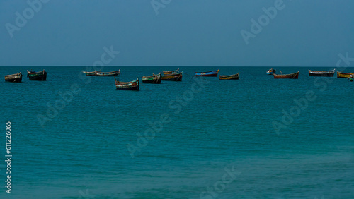sea and beach, boats resting