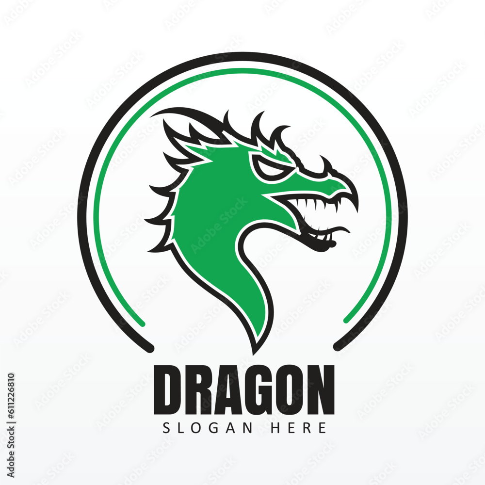 Fototapeta premium Dragon vector illustration design. isolated white background