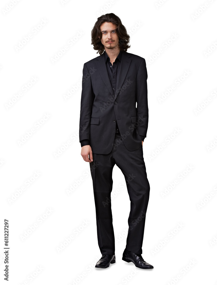 Fashion, portrait of man in suit isolated on transparent png background with designer black clothes and trendy pose. Young male model with sexy, cool style for formal event and celebrity aesthetic. Fashion, portrait of man in suit isolated on transparent png background with designer black clothes and trendy pose. Young male model with sexy, cool style for formal event and celebrity aesthetic.
