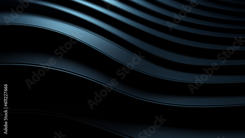 Crystal Noir: Mesmerizing 3D Render of Abstract Black Crystal Background with Faceted Texture, Macro Panorama, and Wide Panoramic Polygonal Wallpaper