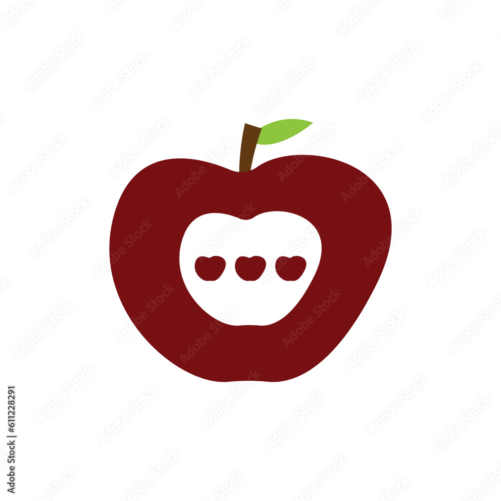 apple chat logo design illustration. apple chat logo design illustration.