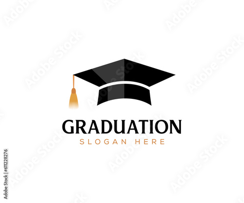 Graduation cap logo design. Education logo design. Graduation cap icon