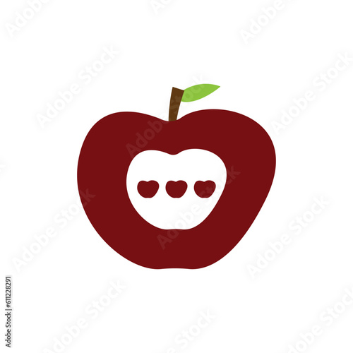 apple chat logo design illustration.