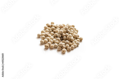 white pepper seeds, soft focus close up isolated