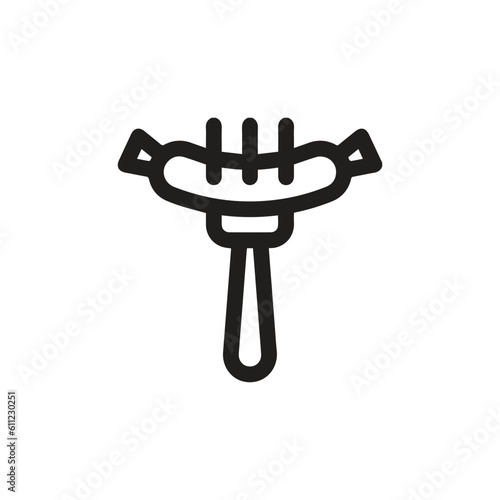 sausage icon vector. linear style sign for mobile concept and web design. sausage symbol illustration. pixel vector graphics - vector.
