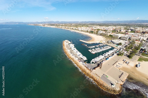 aerial image of sea landscape beach in the mediterranean sea © TropicalNinjaStudio