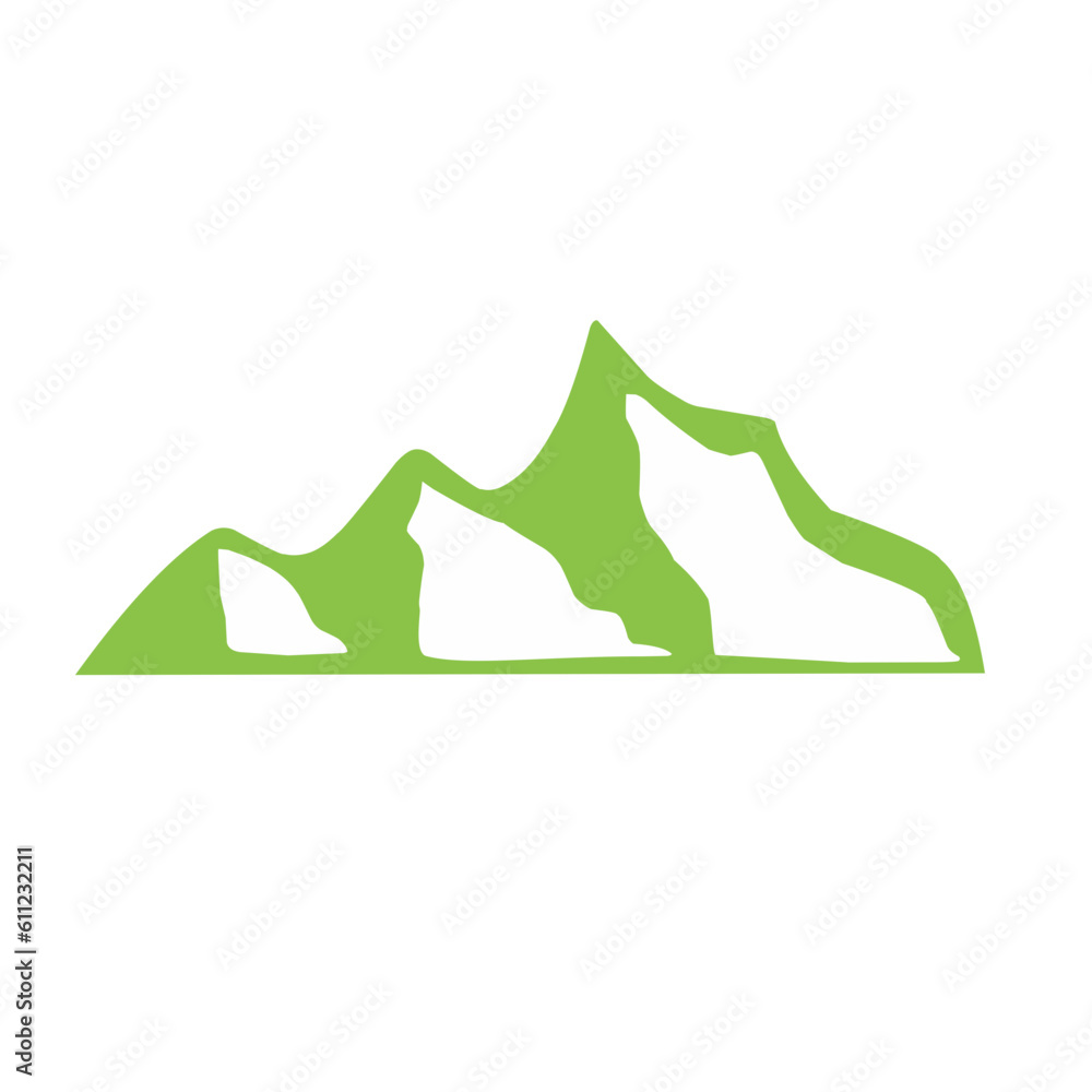 flat style green mountain illustration flat style green mountain illustration