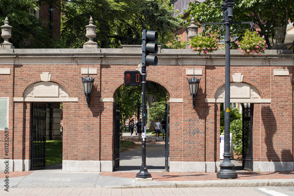 Cambridge, MA, USA June 29, 2022 Class of 1857 Gate (Wadsworth Gate